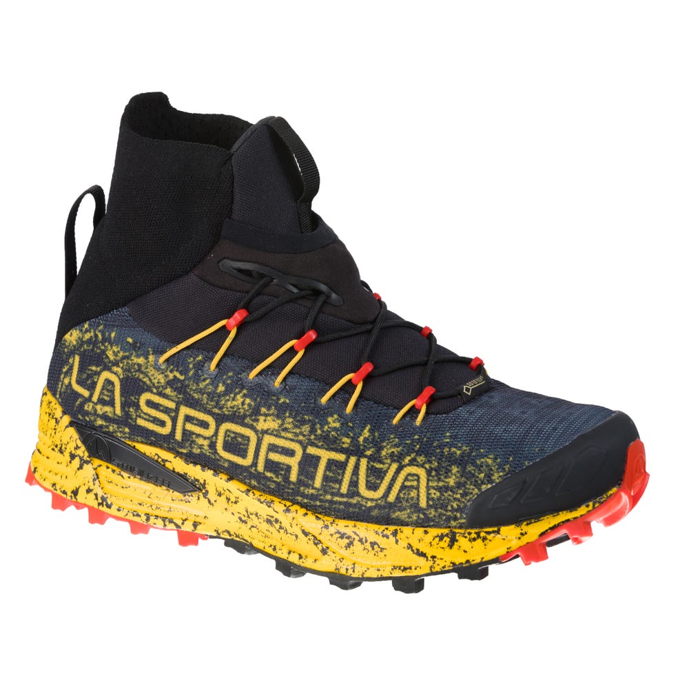 La Sportiva Uragano GTX Men's Trail Running Shoes - Black/Yellow - AU-176954